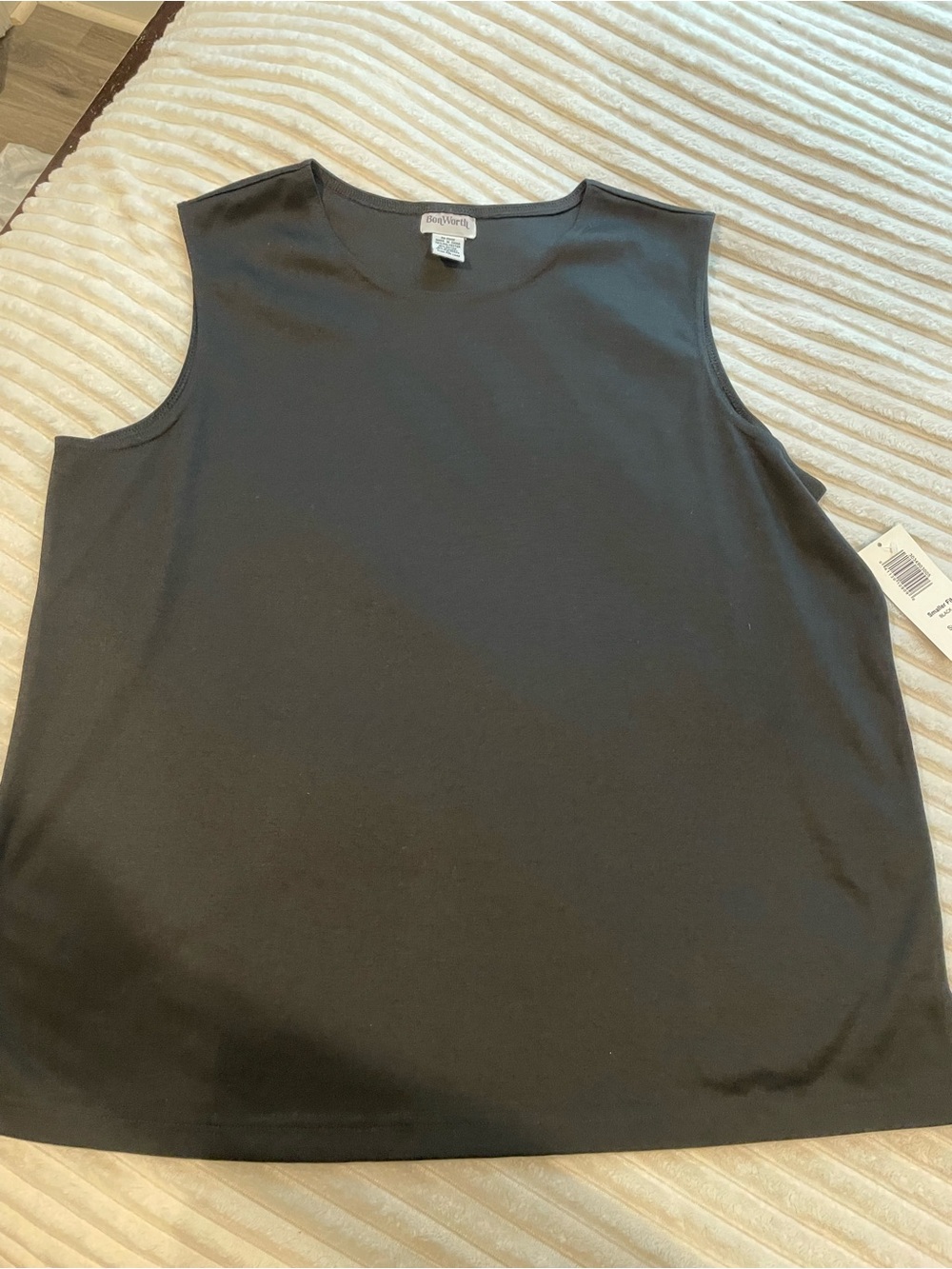 Bon Worth Black Sleeveless Crewneck Top